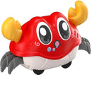 Divertido brinquedo de caranguejo retrátil com mecanismo de corda – ação de puxar para trás, ideal para bebés e crianças pequenas.