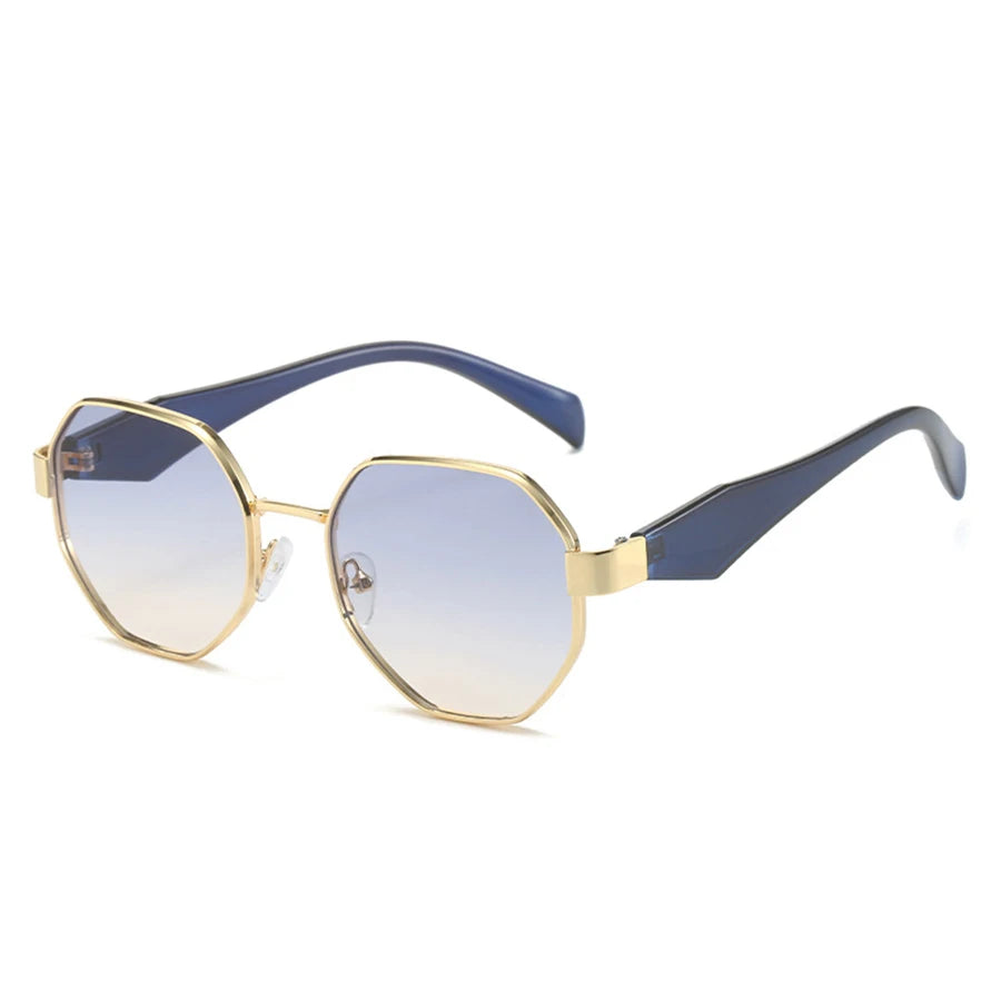 Maya – Retro Polygonal Metal Frame Sunglasses
