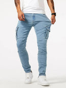 Calças cargo slim fit para homem