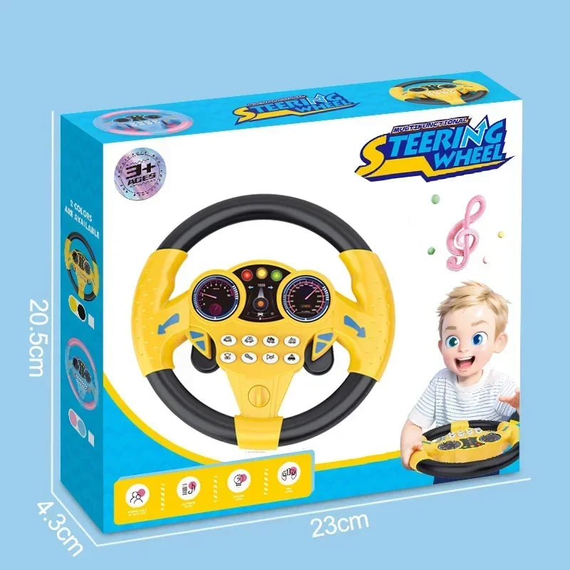 Infant Stroller Steering Wheel Toy – Interactive Copilot Role-Play with Click & Lights