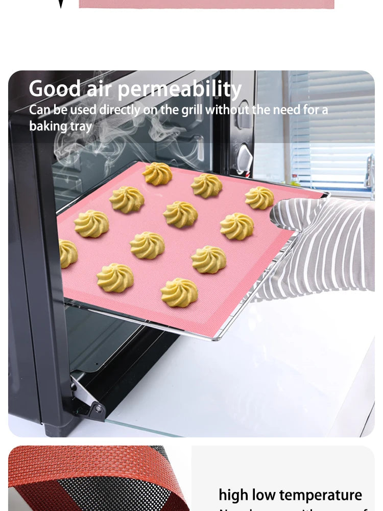 30x40cm Silicone Grill Mat – Breathable Baking Tray for Oven