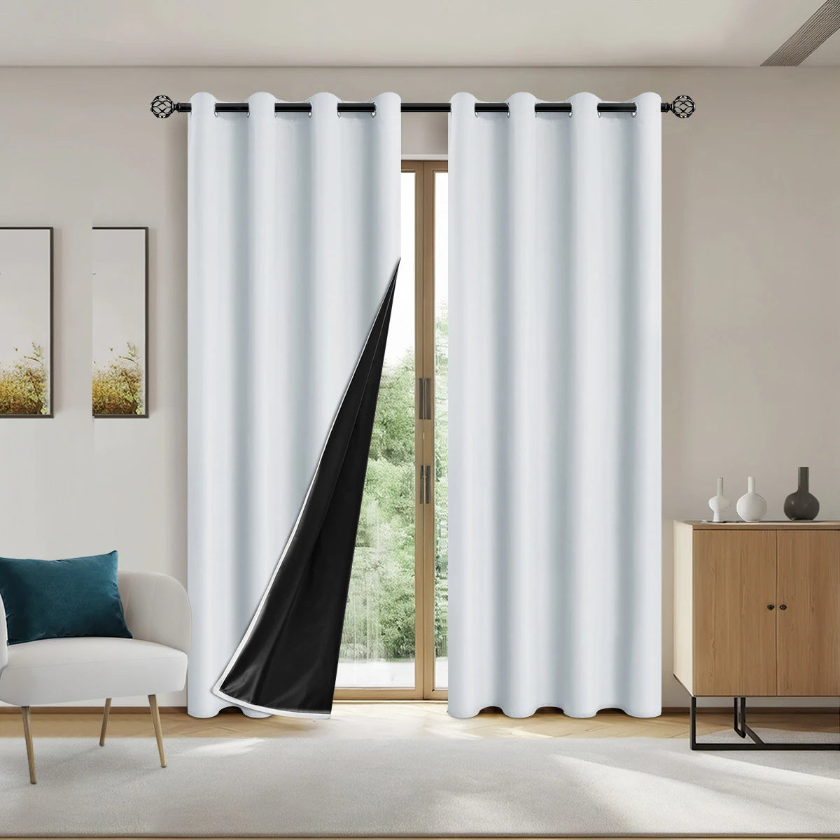 Solid Blackout Curtain with Grommets – Full Privacy and Stylish Comfort