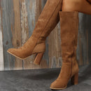Frostelle Over Knee Botas de Salto Grosso para Mulher