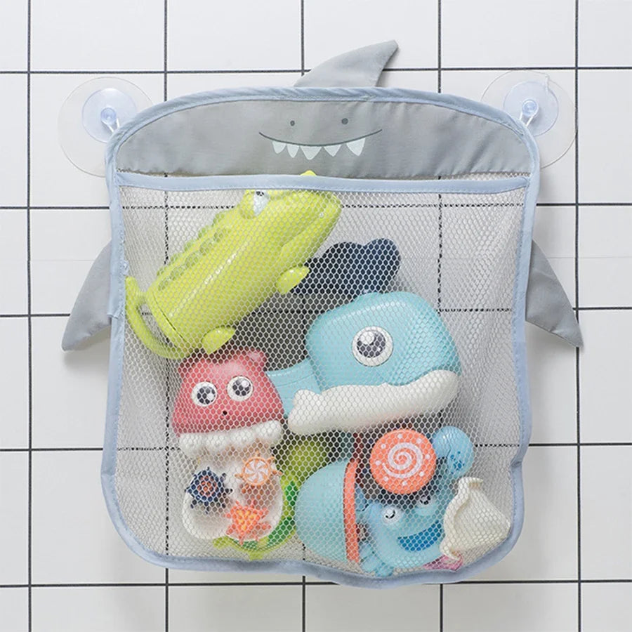 “Dino” Bath Toy Organizer – Mesh Hanging Bag with Suction Cups for Bathtub