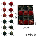 Conjunto de bolas de Natal em tons de vinho e verde: Elegância clássica para as festas de fim de ano!