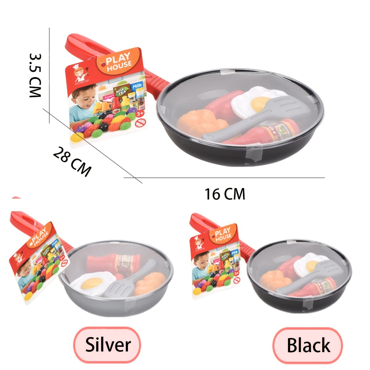 8-Piece Kids’ Kitchen Play Set – Pretend Food & Cookware