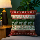 Capa de almofada xadrez Natal – Estampa dupla face 45x45cm