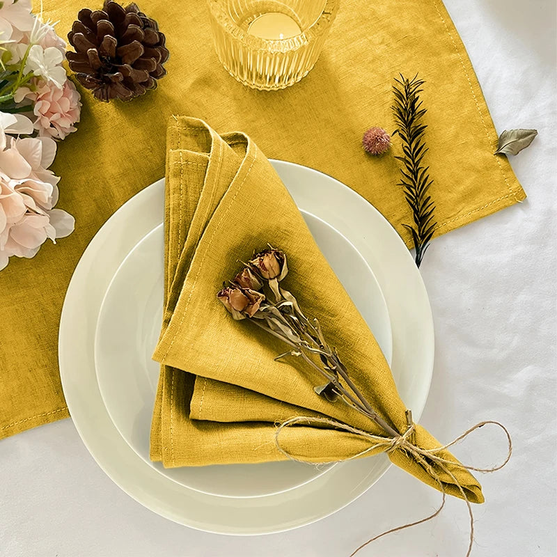 6pcs Durable Solid Color Polyester Napkins – Elegant 40x40cm Table Set for Dining & Events at a Great Price