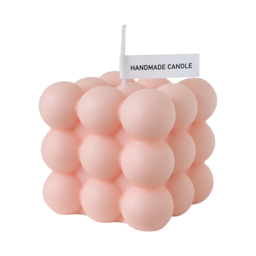 Handmade Soy Wax Aromatherapy Candle – Scented Decorative Cube/Ball Shape, Ideal for Home Decor & Wedding Gift