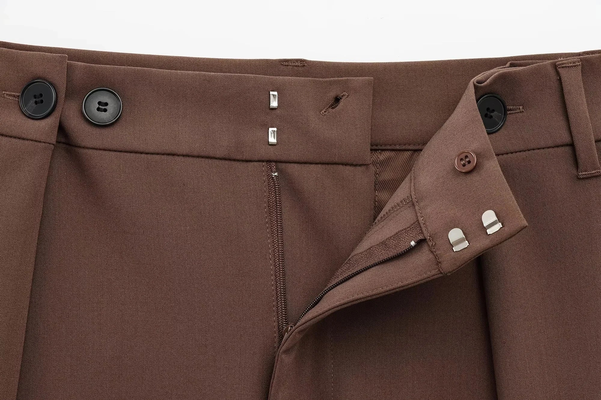 KONDALA Office Lady Casual Chic Solid Women Suit Single Button Sashes Loose Blazer Zipper Pants Fashion 2025 Autumn Winter Sets