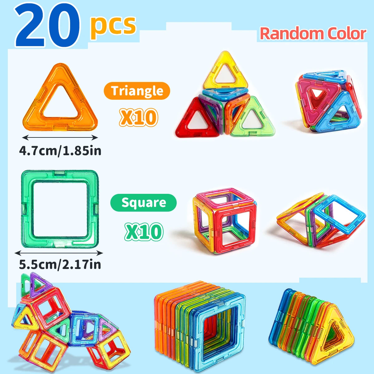 Magnetic Building Blocks – Medium STEM Construction & Learning Toy