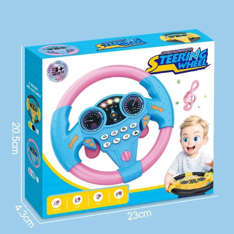 Infant Stroller Steering Wheel Toy – Interactive Copilot Role-Play with Click & Lights