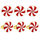 Conjunto de 6 argolas para guardanapos natalinos