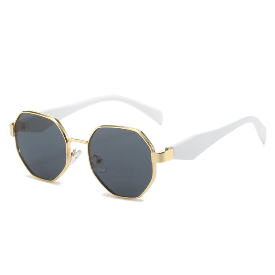 Maya – Retro Polygonal Metal Frame Sunglasses