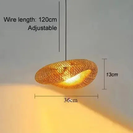 Handwoven Bamboo Pendant Light – Natural Elegance for a Cozy Home