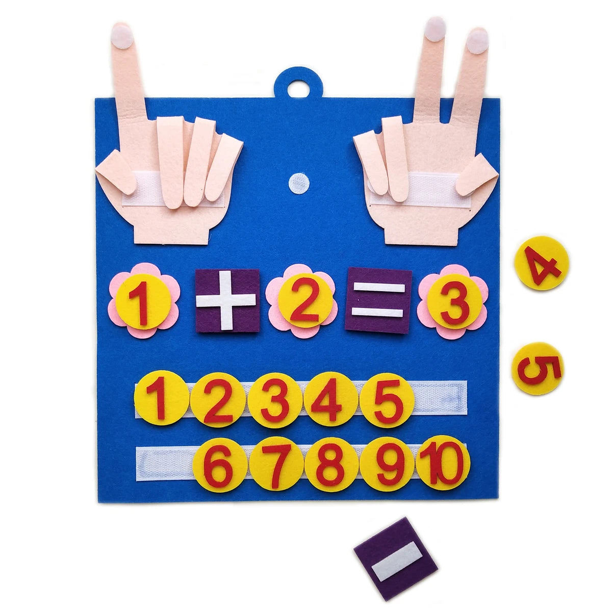 Montessori Felt Finger Numbers Toy – Early Counting & Math Game for Kids (3–6 Years)