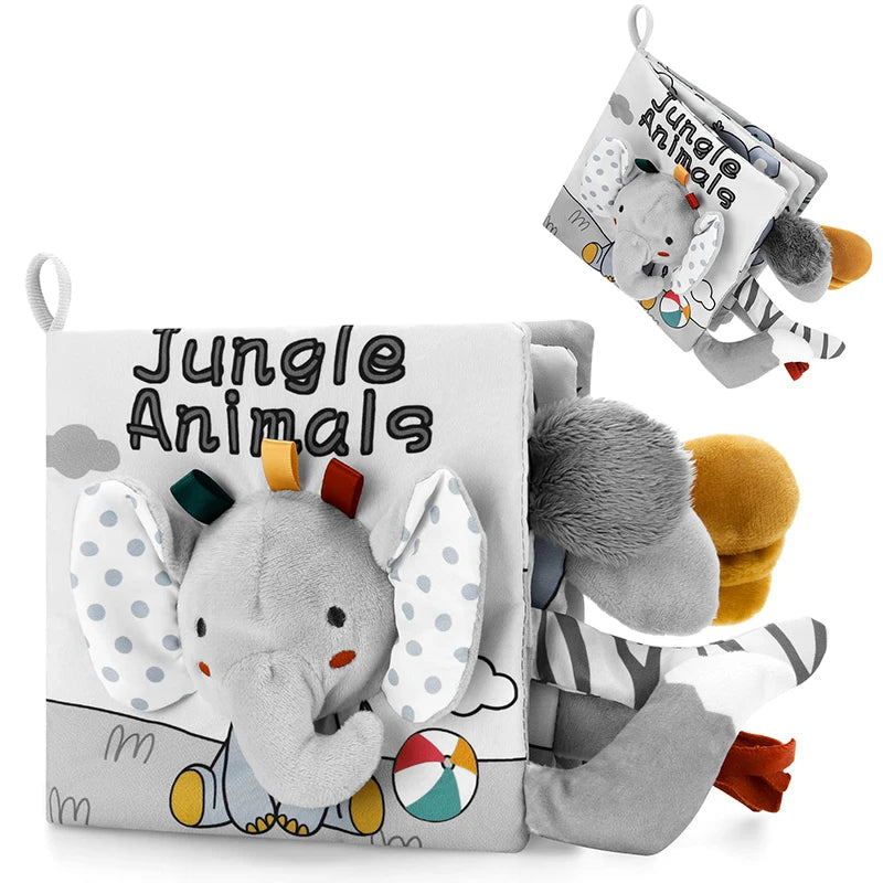 3D Touch & Feel Soft Baby Book – Musical High-Contrast Cloth Book for Infants (0–12 Months)