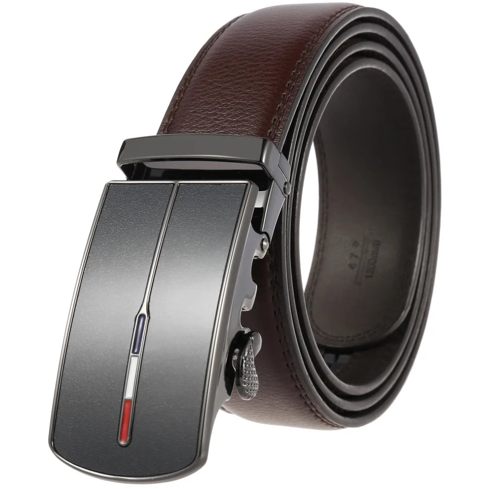 Men's Genuine Leather Belt with Automatic Buckle – Elegance & Comfort for Every Occasion