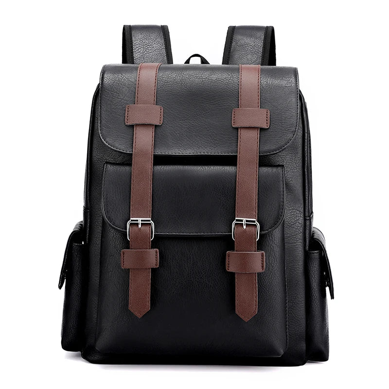 Men's PU Leather Backpack – Spacious, Durable, and Stylish!