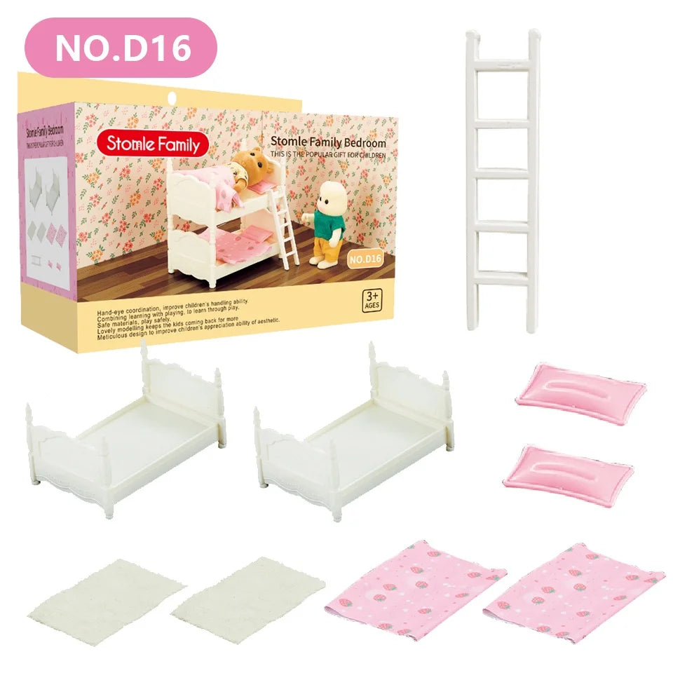 Forest Miniature Dollhouse – Kitchen & Dining Room Furniture Set