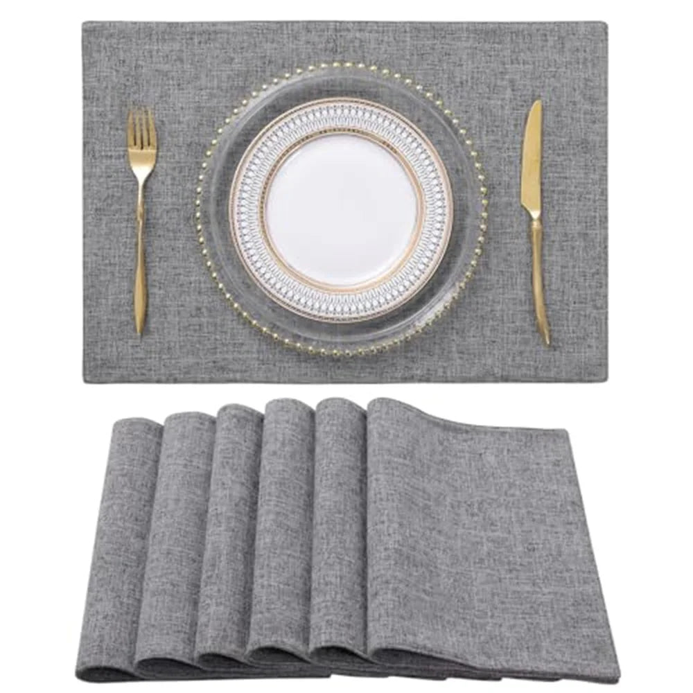 Olanly Cotton Linen Table Mat – Non-Slip, Heat-Resistant Nordic Style Placemat