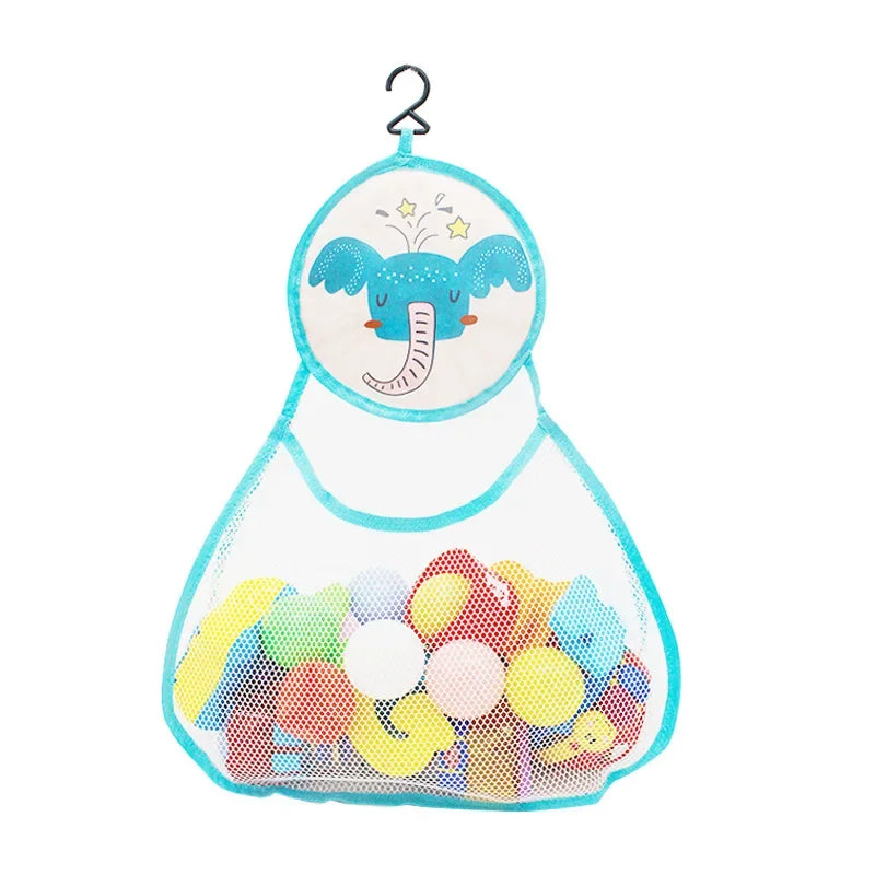 “Dino” Bath Toy Organizer – Mesh Hanging Bag with Suction Cups for Bathtub