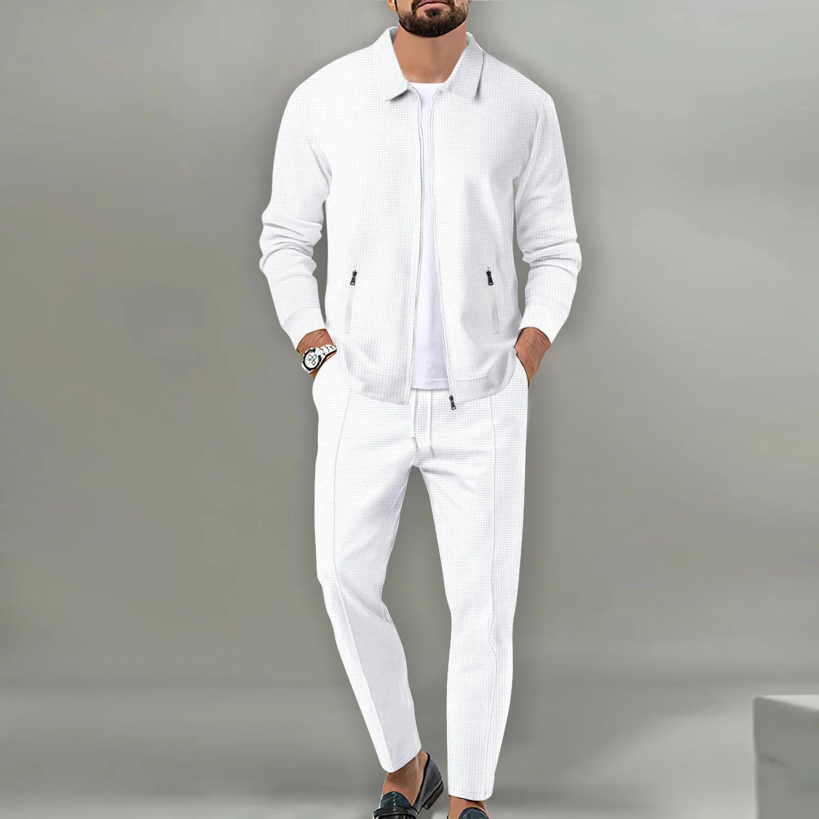 Men's Waffle Texture Sports Set