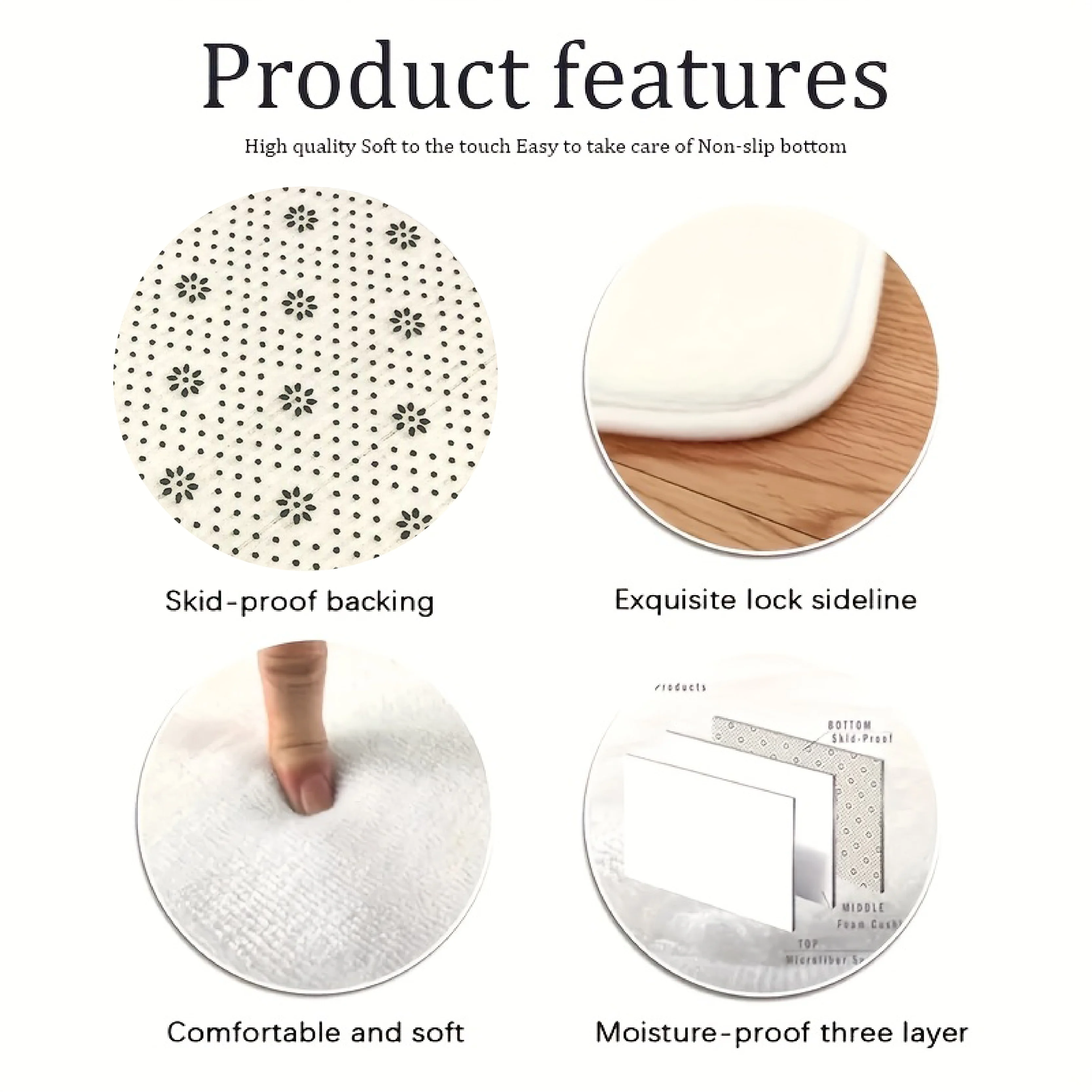 VIKAMA Merry Christmas Welcome Home Rug Suitable for Bedrooms, Hallways and Entrances Soft and Comfortable Doormat Home Decor