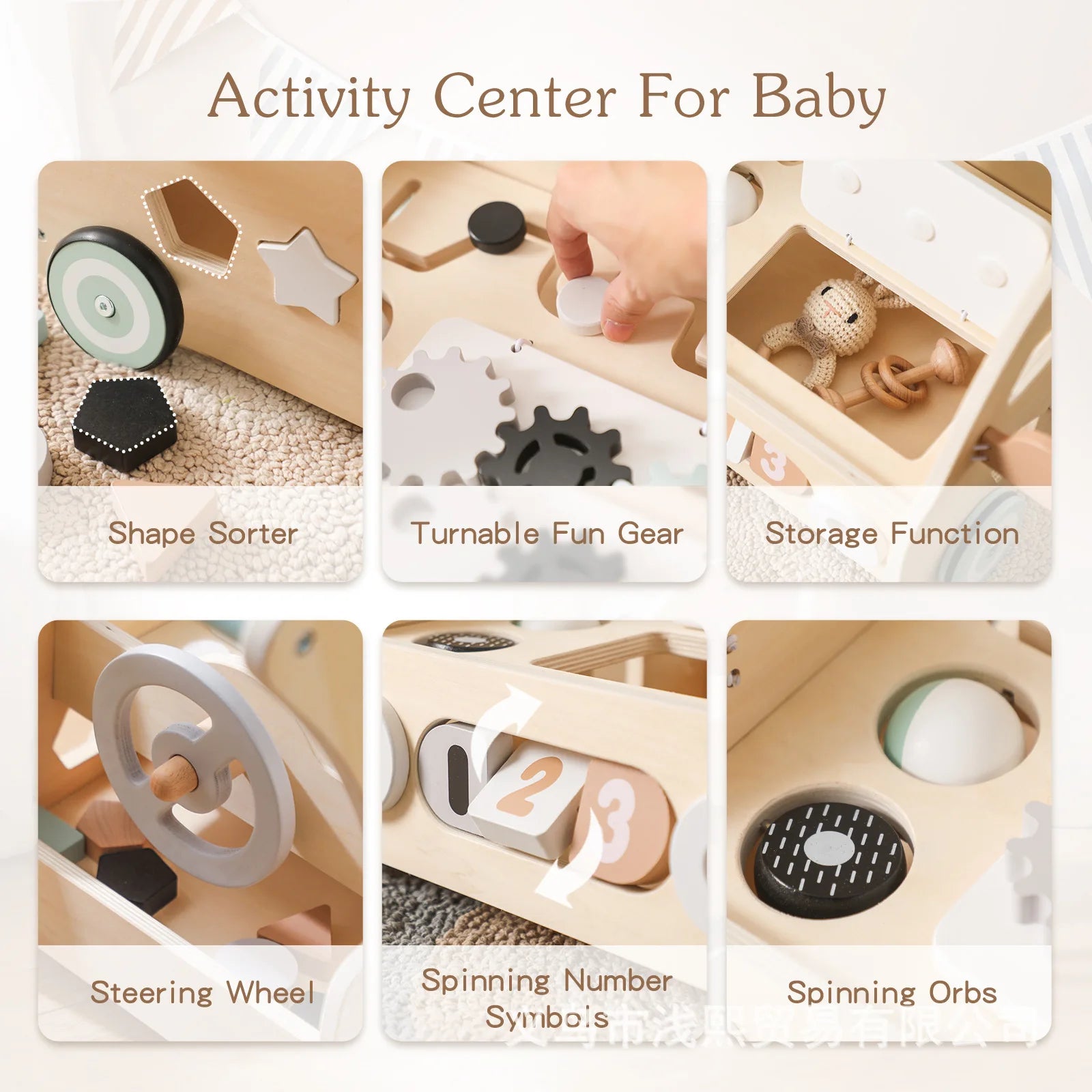 Wooden Baby Push Walker with Educational Toys – Learn to Walk with Fun and Safety!