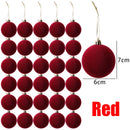 Wine Red Velvet Christmas Balls Classic Elegance for Your Tree!