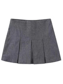 Saia-calções plissada de cintura subida – Estilo casual e versátil para o verão.