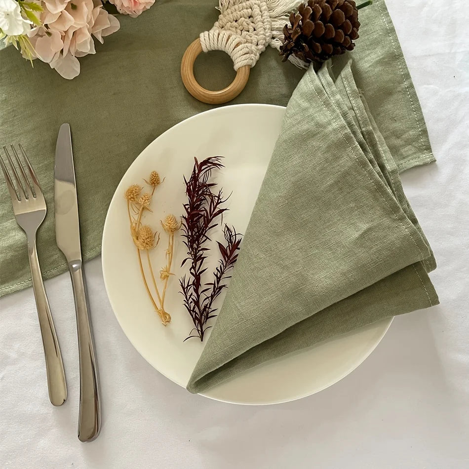 6pcs Durable Solid Color Polyester Napkins – Elegant 40x40cm Table Set for Dining & Events at a Great Price