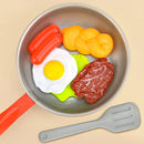 Conjunto de Cozinha Infantil de 8 Peças – Comida e Utensílios de Cozinha de Brinquedo