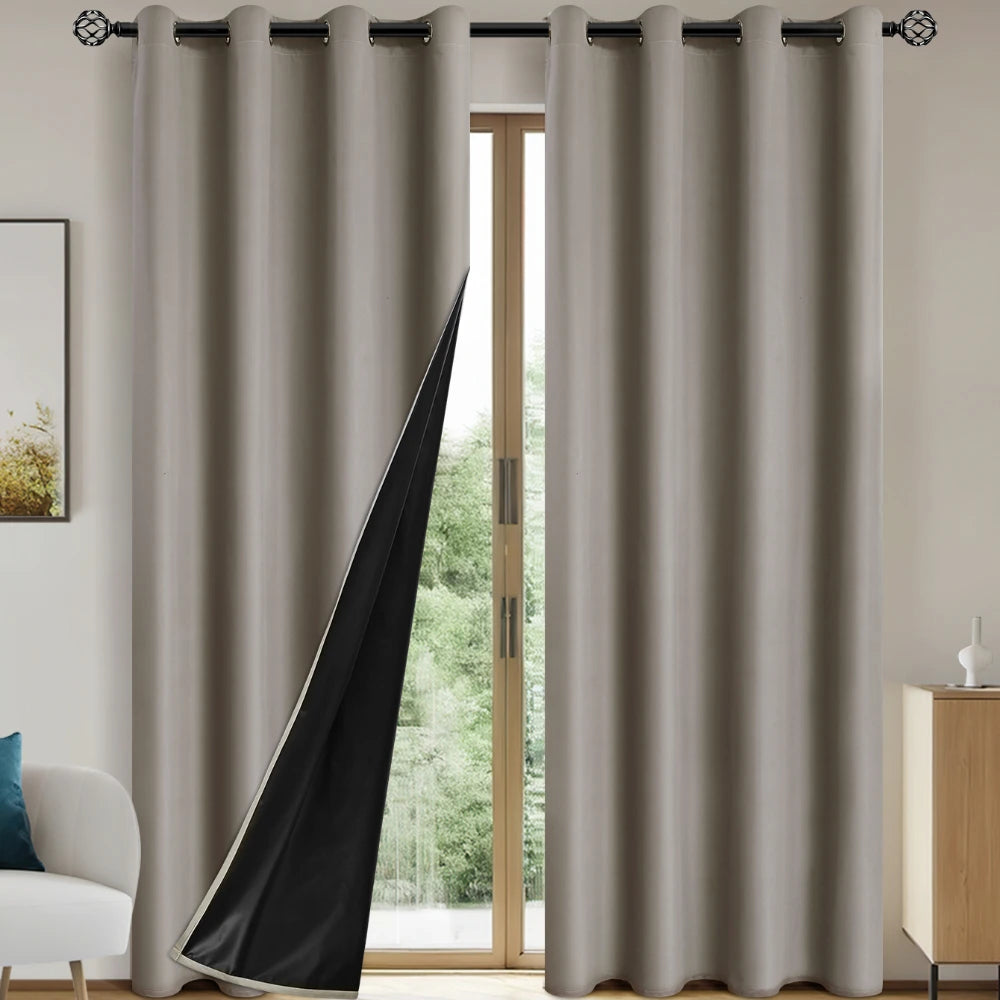 Solid Blackout Curtain with Grommets – Full Privacy and Stylish Comfort