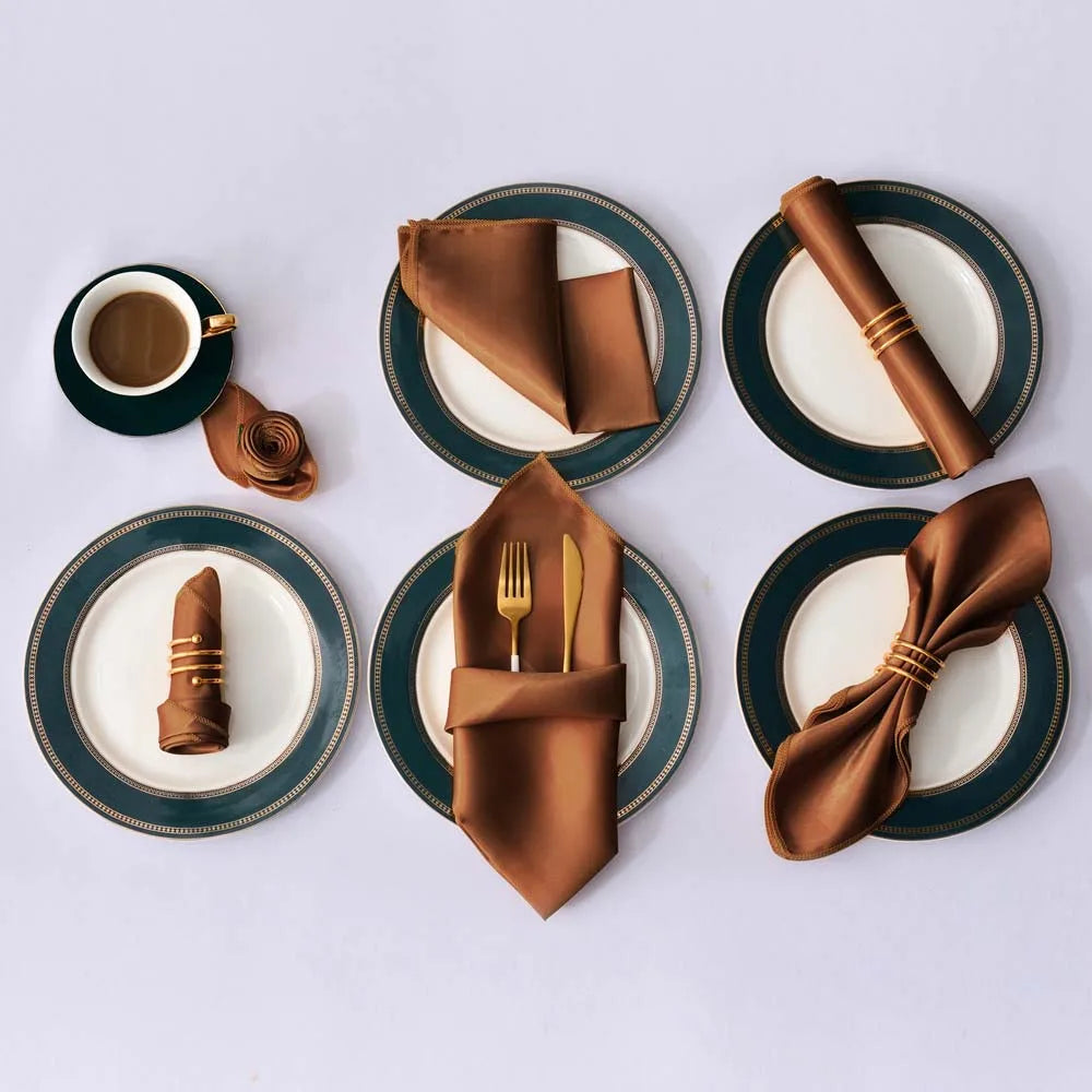 Satin Table Napkins Set of 12 – Elegant  Party Table Decor