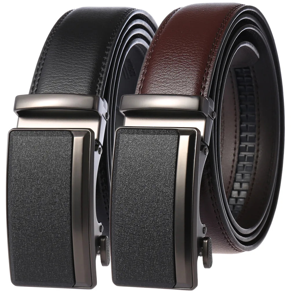 Men's Genuine Leather Belt with Automatic Buckle – Elegance & Comfort for Every Occasion