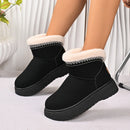 Botas Confortáveis ​​​​Femininas de Inverno Cano Curto com Forro Peluche