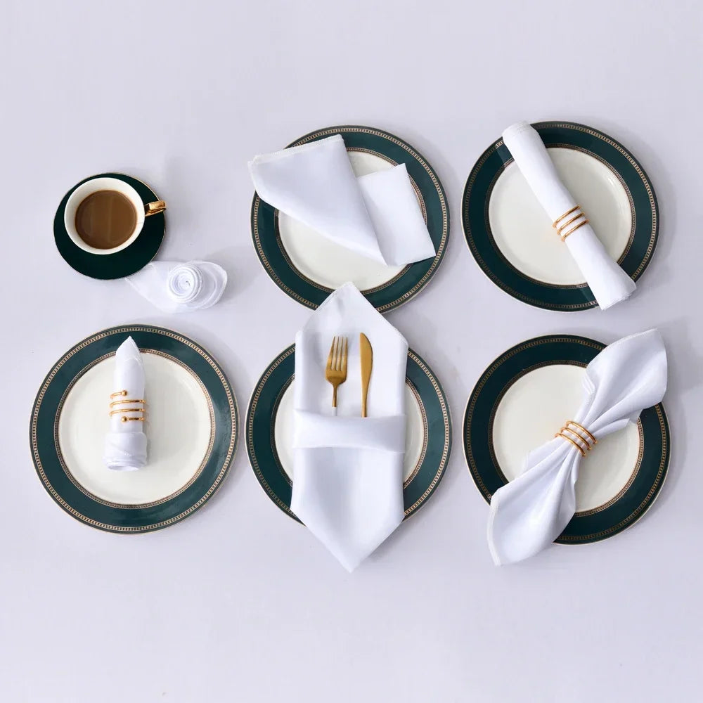 Satin Table Napkins Set of 12 – Elegant  Party Table Decor