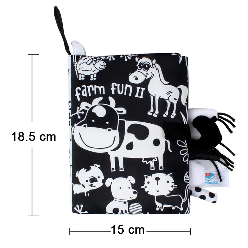 3D Touch & Feel Soft Baby Book – Musical High-Contrast Cloth Book for Infants (0–12 Months)